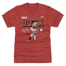 San Francisco 49ers - Nick Bosa Cartoon Red NFL Tričko