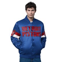 Detroit Pistons - Full-Snap Varsity Home Satin NBA Kurtka