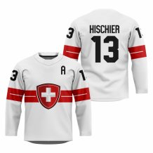 Szwajcaria - Nico Hischier 2026 Hockey Replica Fan Jersey Biały