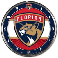 Florida Panthers - Chrome NHL Wanduhr
