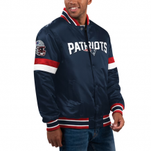 New England Patriots - Full-Snap Varsity Navy Satin NFL Jacket