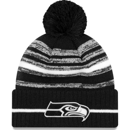 Seattle Seahawks - 2021 Sideline Pom NFL Knit hat