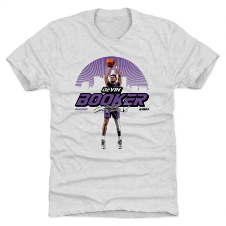 Phoenix Suns - Devin Booker Skyline White NBA T-Shirt