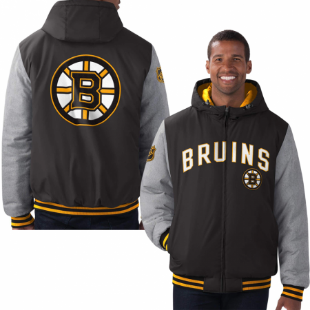 Boston Bruins Vintage Reebok Brown Hooded Sweatshirt