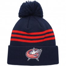 Columbus Blue Jackets - Locker Room Three Stripe NHL Knit Hat