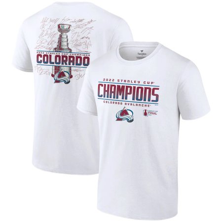 Colorado Avalanche - 2022 Stanley Cup Champions Signatures NHL T-Shirt