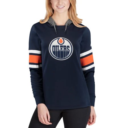 Edmonton Oilers Dámská - Authentic Team Patche NHL Mikina s kapucí