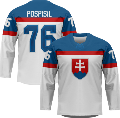 Slovensko - Martin Pospíšil Hokejový Replica Dres Bílý