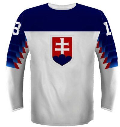 Slovakia - Hockey Replica Fan Trikot Weiß/Name und Nummer