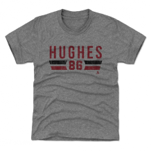 New Jersey Devils Dětské - Jack Hughes Font Gray NHL Tričko