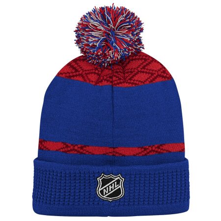 New York Rangers Detská - Puck Pattern NHL zimná čiapka