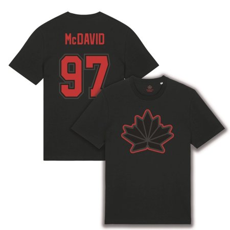 Kanada - Connor McDavid Hockey Koszulka-czarna