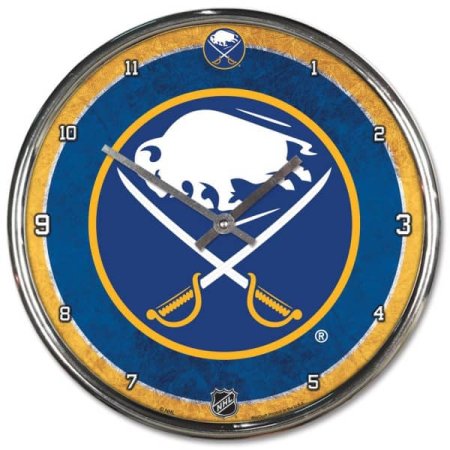Buffalo Sabres - Chrome NHL Wanduhr