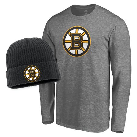 Boston Bruins - Tričko + Zimná Čiapka NHL Set