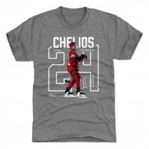 Detroit Red Wings - Chris Chelios Outline Gray NHL Tričko