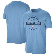 Memphis Grizzlies - 2025 Authentic Practice Blue NBA T-shirt