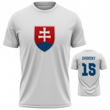 Slovensko - Dalibor Dvorskyý Hokejový Tričko-bílé