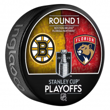 Boston Bruins vs. Florida Panthers 2023 Stanley Cup Playoffs NHL Puk
