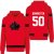 Kanada - Jordan Binnington 2026 Hockey Bluza s kapturem - czerwony