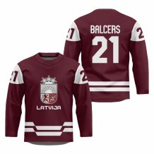 Łotwa - Rudolfs Balcers 2026 Hockey Replica Fan Jersey