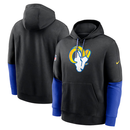 Los Angeles Rams - 2024 Sideline Club Pullover Black NFL Mikina s kapucňou