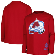 Colorado Avalanche Youth - Throwback Logo NHL Long Sleeve T-Shirt