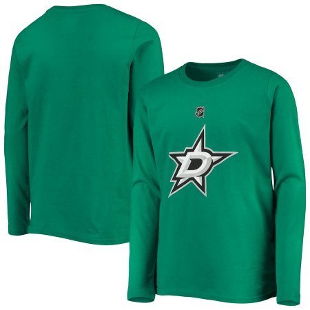 Dallas Stars Detské - Primary Logo Green NHL Tričko s dlhým rukávoém