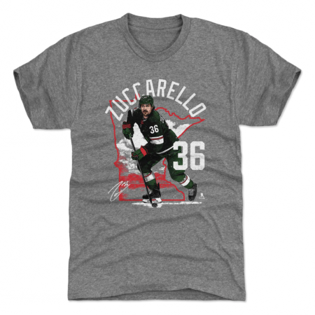 Minnesota Wild - Mats Zuccarello Outline Gray NHL Koszułka - Wielkość: M/USA=L/EU