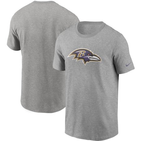 Baltimore Ravens - Primary Logo NFL Gray T-Shirt