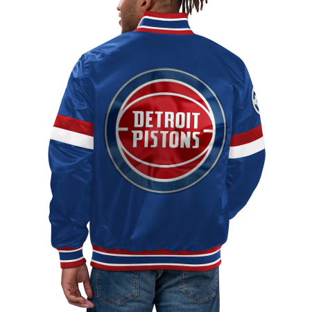Detroit Pistons - Full-Snap Varsity Home Satin NBA Jacket