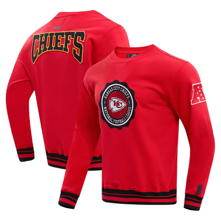 Kansas City Chiefs - Crest Emblem Pullover Red NFL Mikina s kapucňou