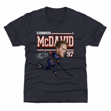 Edmonton Oilers Dziecięca - Connor McDavid Cartoon Navy NHL Koszułka
