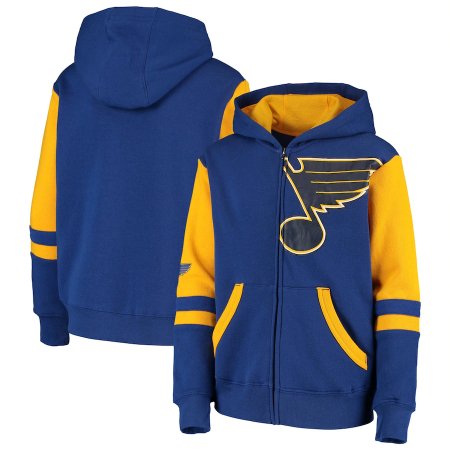 St. Louis Blues Detská - Colorblocked Fleece Full-Zip NHL Mikina s kapucňou