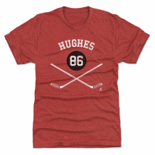 New Jersey Devils - Jack Hughes Sticks Red NHL Koszulka