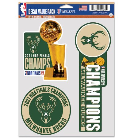 Milwaukee Bucks - 2021 Champions Fan NBA Naklejki Set