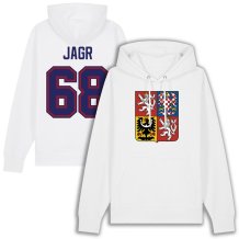 Česko - Jaromir Jagr Hockey White Mikina s kapucí