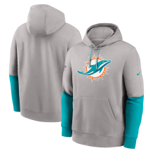 Miami Dolphins - 2024 Sideline Club Pullover Gray NFL Sweatshirt
