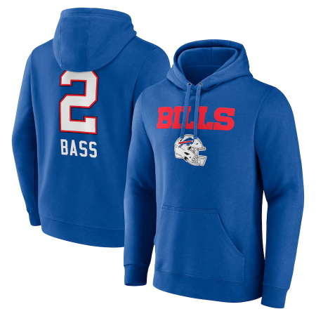 Buffalo Bills - Tyler Bass Wordmark NFL Mikina s kapucí