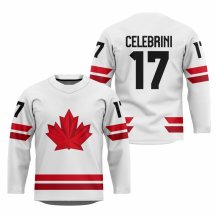Kanada - Macklin Celebrini 2026 Hockey Replica Fan Trikot Weiß