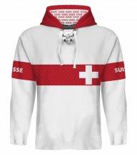 Švajčiarsko - Sublimovaná verzia. 2 Fan Mikina s kapucňou