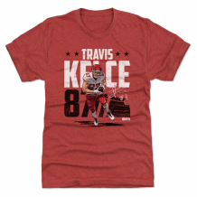 Kansas City Chiefs - Travis Kelce Player Name Red NFL T-Shirt