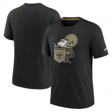 New Orleans Saints - Rewind Logo Black NFL Tričko