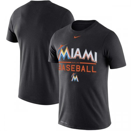 Miami Marlins - Wordmark Practice Performance MLB T-Shirt