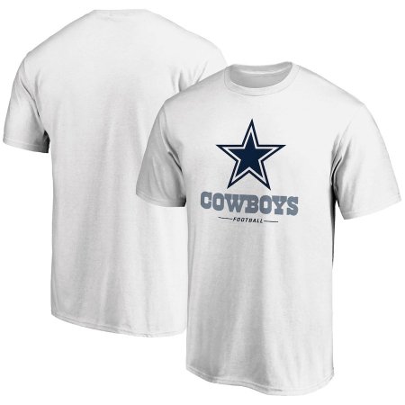 Dallas Cowboys - Team Lockup White NFL T-Shirt
