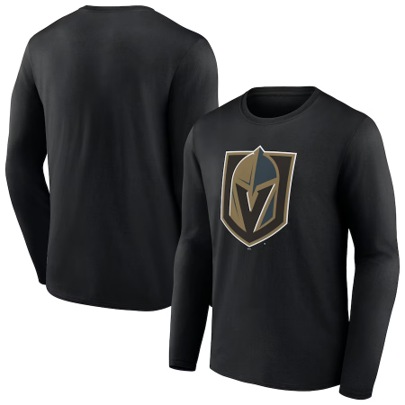 Vegas Golden Knights - Primary Logo Team Black NHL Tričko s dlouhým rukávem