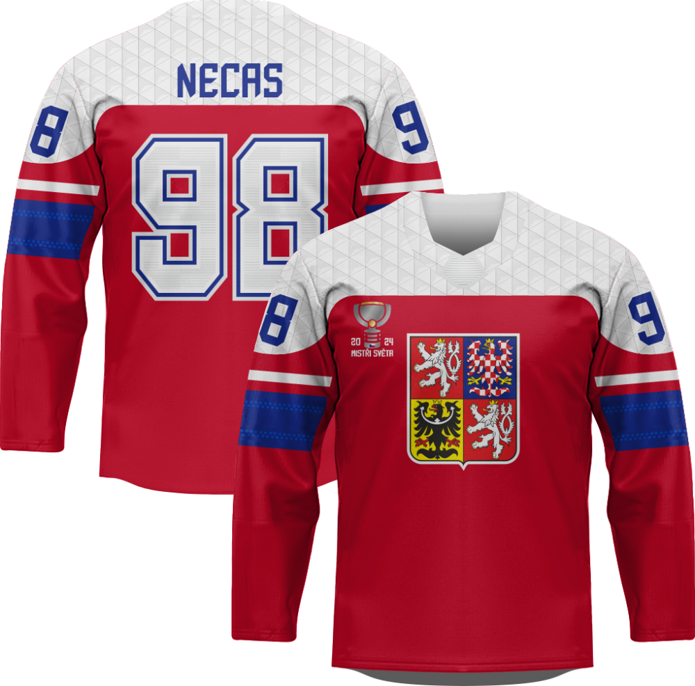 World Cup Czech Hockey Jersey Czechia Martin Nečas 2024 World