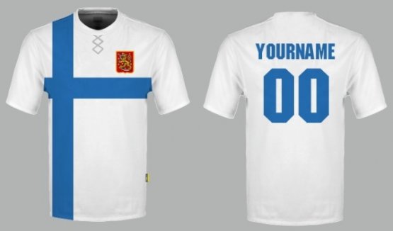 Finnland - Sublimiert Fan Tshirt - Größe: XL