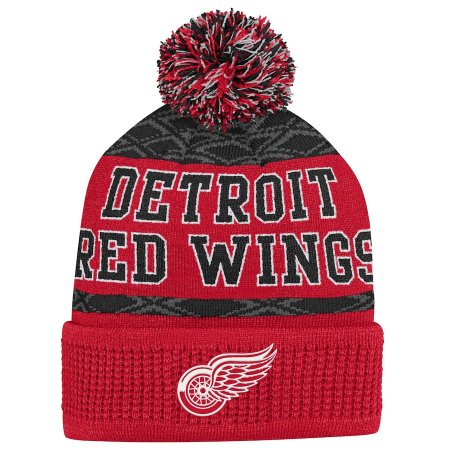 Detroit Red Wings Dětská - Puck Pattern NHL Zimní čepice