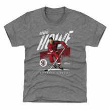 Detroit Red Wings Dziecięcy - Gordie Howe Grunge Gray NHL Koszułka