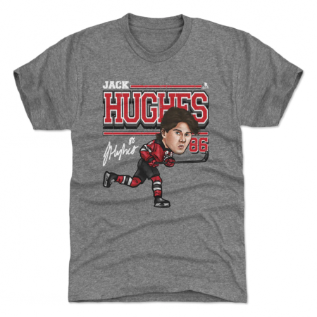 New Jersey Devils - Jack Hughes Cartoon NHL T-Shirt
